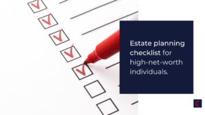 will vs estate planning checklist