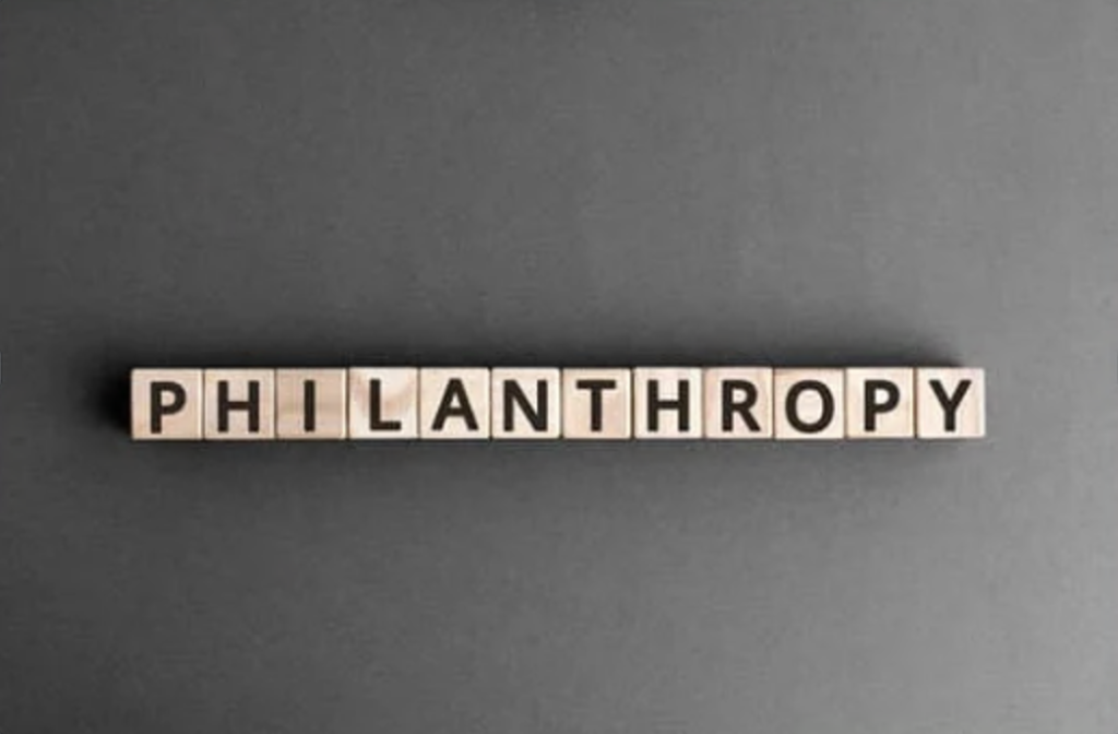 philanthropy on block letters
